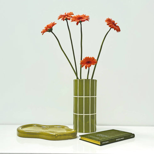Fliesenvase | khaki